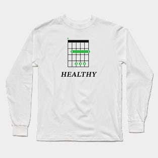 B Healthy B Guitar Chord Tab Light Theme Long Sleeve T-Shirt